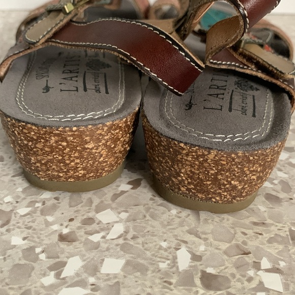 L’Artiste by Spring Step Leather Sandals Women’s Multicolor US 7.5 EU 38 - Picture 9 of 13